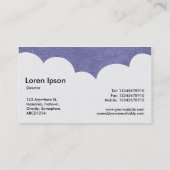 Fluffy Clouds - Cool Grau Visitenkarte (Rückseite)