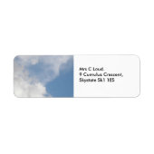 Fluffy Clouds Custom Labels (Vorne)