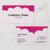 Fluffy Clouds - Deep Crimson Visitenkarte (Vorne/Hinten)