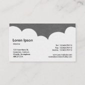 Fluffy Clouds - Grau Visitenkarte (Rückseite)