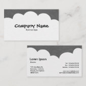 Fluffy Clouds - Grau Visitenkarte (Vorne/Hinten)