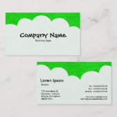 Fluffy Clouds - grün Visitenkarte (Vorne/Hinten)