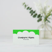 Fluffy Clouds - grün Visitenkarte (Stehend Vorderseite)