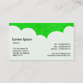 Fluffy Clouds - grün Visitenkarte (Rückseite)