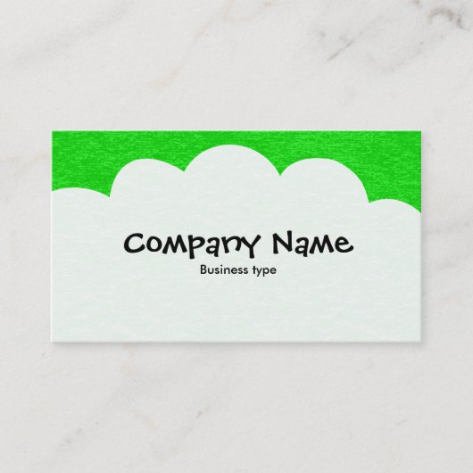 Fluffy Clouds - grün Visitenkarte (Vorderseite)