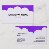 Fluffy Clouds - Lila Visitenkarte (Vorne/Hinten)