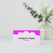Fluffy Clouds - Magenta Visitenkarte (Stehend Vorderseite)