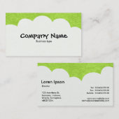 Fluffy Clouds - Martian Green Visitenkarte (Vorne/Hinten)