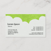 Fluffy Clouds - Martian Green Visitenkarte (Rückseite)