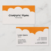 Fluffy Clouds - Orange Visitenkarte (Vorne/Hinten)