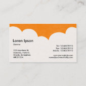 Fluffy Clouds - Orange Visitenkarte (Rückseite)