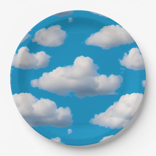 Fluffy Clouds Pappteller (Vorderseite)