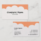 Fluffy Clouds - Peach Visitenkarte (Vorne/Hinten)