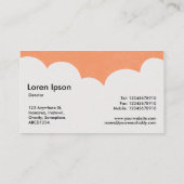 Fluffy Clouds - Peach Visitenkarte (Rückseite)