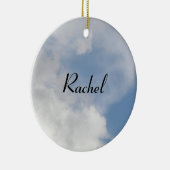 Fluffy Clouds Personalisierter Message Pendant Keramik Ornament (Rechts)