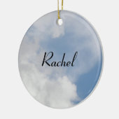 Fluffy Clouds Personalisierter Message Pendant Keramik Ornament (Links)