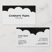 Fluffy Clouds - Schwarz Visitenkarte (Vorne/Hinten)