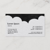 Fluffy Clouds - Schwarz Visitenkarte (Rückseite)