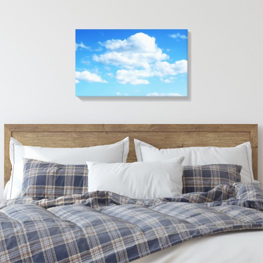 Fluffy Clouds und Blue Sky Leinwanddruck (Insitu (Schlafzimmer))