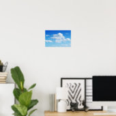 Fluffy Clouds und Blue Sky Poster (Heimbüro)
