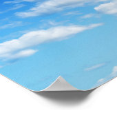 Fluffy Clouds und Blue Sky Poster (Ecke)