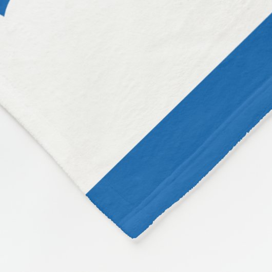 Fluffy Clouds - White on Blue 005cad Fleecedecke (Ecke)