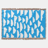 Fluffy Clouds - White on Blue 009dea Decke (Vorderseite)