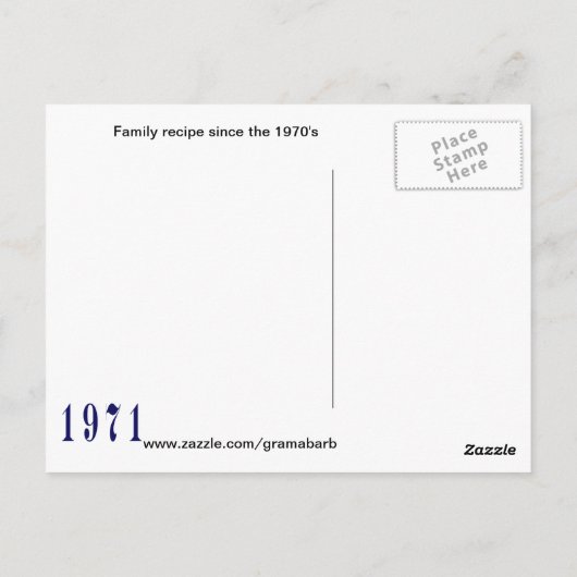 Fluffy Cocoa Zuckerguss Rezept Postkarte (Rückseite)