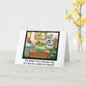 Fluffy Cohen Atty @Claw Funny Cat & Lawyer Karte (Gelbe Blume)