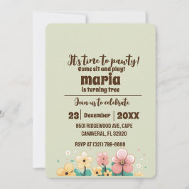 Fluffy Corgi Dog Welpe Geburtstag Retro Niedlich z Einladung