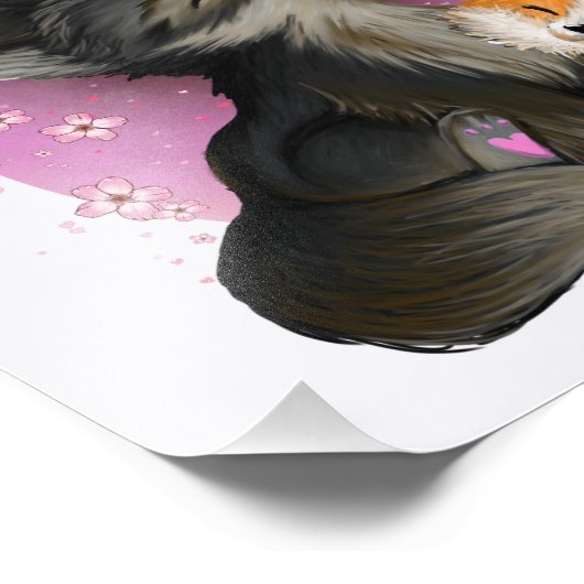 Fluffy Cuddles Print Fotodruck (Ecke)