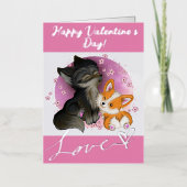 Fluffy Cuddles - Valentinenkarte (Vorderseite)