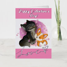 Fluffy Cuddles - Valentinenkarte