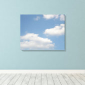 Fluffy Cumulus Clouds Canvas Print Leinwanddruck (Insitu (Holzboden))