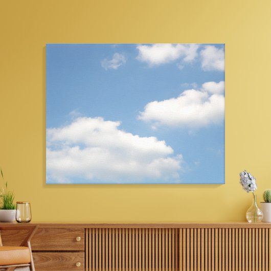Fluffy Cumulus Clouds Canvas Print Leinwanddruck (Insitu (Wohnzimmer))