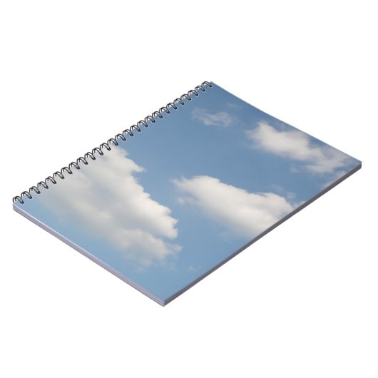 Fluffy Cumulus Clouds Notebook Notizblock (Linke Seite)