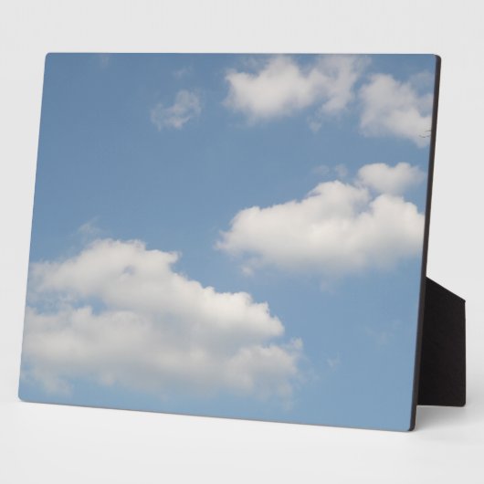 Fluffy Cumulus Clouds Plaque Fotoplatte (Seite)