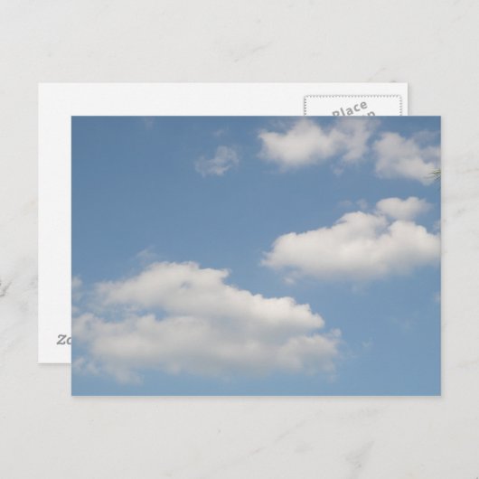 Fluffy Cumulus Clouds Postkarte (Vorne/Hinten)