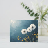 Fluffy Dandelions Painting Postkarte (Stehend Vorderseite)