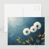 Fluffy Dandelions Painting Postkarte (Vorne/Hinten)