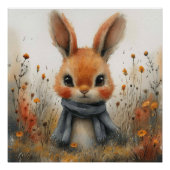 Fluffy Delight: Ein bisschen Whimsy Bunny Poster (Vorderseite)