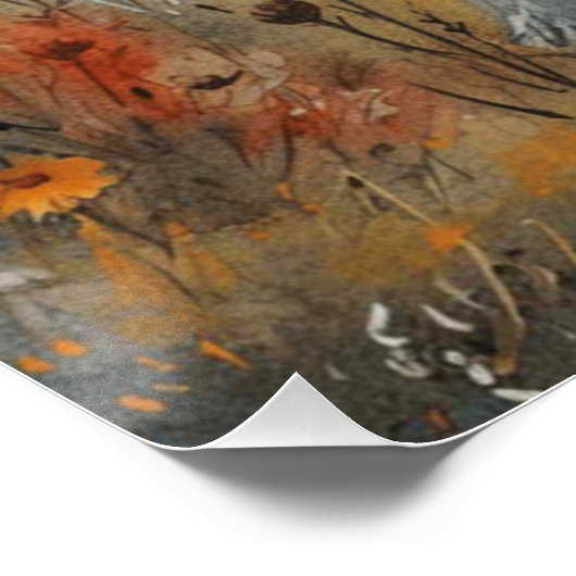 Fluffy Delight: Ein bisschen Whimsy Bunny Poster (Ecke)