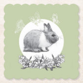 Fluffy des Kaninchens Untersetzer (Vorderseite)