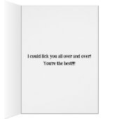 Fluffy Dog Sitter Vielen Dank Karte (Innen (Rechts))