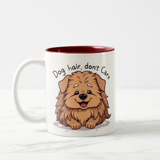 Fluffy Dog Zweifarbige Tasse (Links)