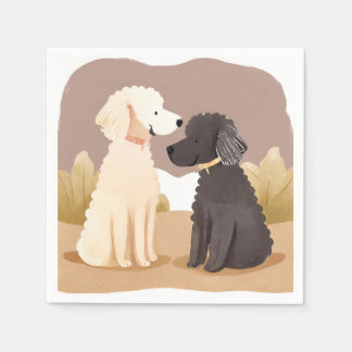 Fluffy Dogs | Pet Watercolor Painting Serviette