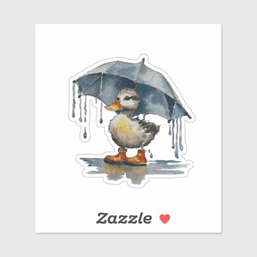 Fluffy Duckling Aufkleber (Blatt)