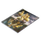 Fluffy Ducklings Pond Reflection Art Notizblock (Linke Seite)