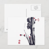 Fluffy Eichhörnchen auf Baum Postkarte (Vorne/Hinten)