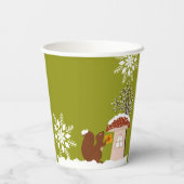 Fluffy Eichhörnchen Geschenk Winter Baby Dusche Pappbecher (Rückseite)